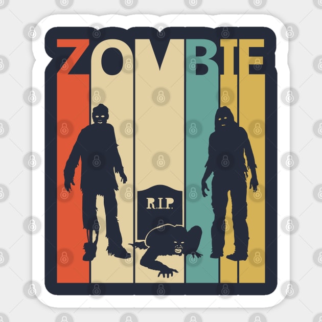 Vintage Zombie Apocalypse Gift Sticker by GWENT